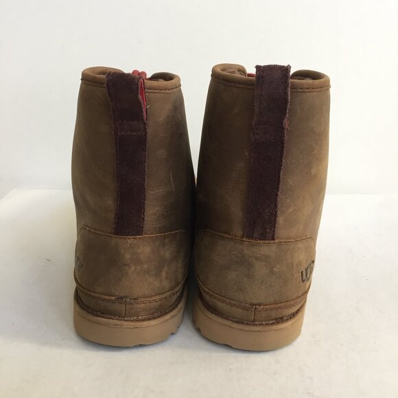 UGG MEN HARKLEY WATERPROOF GRIZZLY SHEARLING LEATHER SHOE - Picture 4 of 5